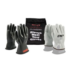 PIP 150-SK-0/10 Class 0 Electrical Safety Glove Kit Size 10 Black Novax