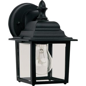 Maxim Lighting 1025BK 1-Light Wall Lantern 60-Watt 120-Volt Black Builder Cast