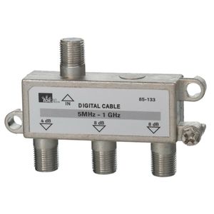 Ideal Industries 85-133 Female High Performance General Purpose 3-Way Digital Cable TV Splitter 5-Mega-Hz - 1-Giga-Hz