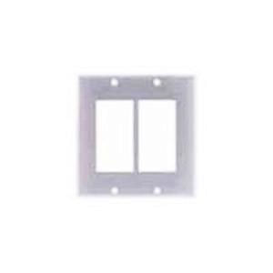 Mulberry 79402 Steel Maxi Size 2-Gang GFI Block Wallplate 2-Block Duplex/GFI Receptacle Ivory