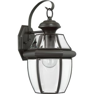 Quoizel Lighting NY8316Z 1-Light Wall Lantern 150-Watt 120-Volt Medici Bronze Newbury