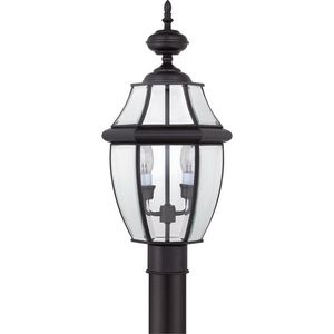 Quoizel Lighting NY9042K 2-Light Outdoor Post Lantern 60-Watt 120-Volt Mystic Black Newbury