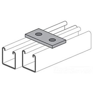 Power Strut PS-620-EG Electrogalvanized Mild Steel 2-Hole Connecting Plate