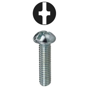 Dottie RMC103212 Zinc Plated Steel Machine Screw #10 x 1/2-Inch