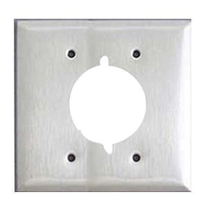 Mulberry 97225 430 Stainless Steel 2-Gang Wallplate 30/50/60-Amp 4-Wire Receptacle