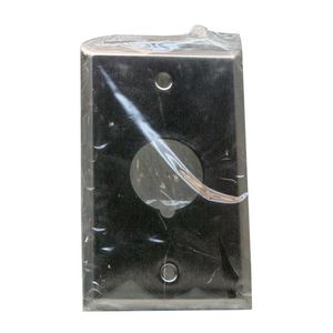 Mulberry 97364 1-Gang Standard Size Oil-Tight Pushbutton Wallplate 1-Push Button Switch Satin 403 Stainless Steel