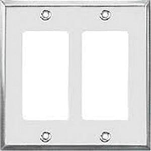 Mulberry 97402 Standard Size 2-Gang GFI Block Wallplate 2-Block Duplex/GFI Receptacle