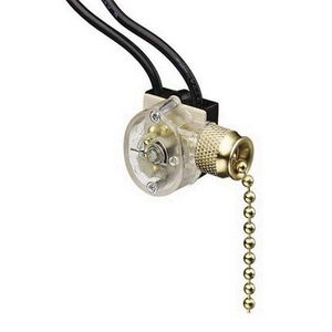 Ideal Industries 774032 125/250-Volt AC 6-Amp at 125-Volt AC 3-Amp at 250-Volt AC 1-Pole Pull Chain Switch