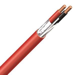 Omni Cable H31402 Solid Bare Copper Shielded Non-Plenum Rated Fire Alarm Cable 14/2 Red