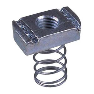 Unistrut P1006-1420EG Electrogalvanized Steel Channel Nut With Spring 1/4-Inch