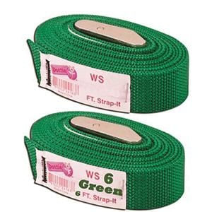 Dottie 2WS06 Nylon Heavy-Duty Tie Down Web Strap 6-ft Green 2-Piece Hang-Up Display Pack Strap-Its