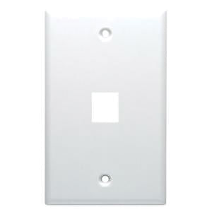 DataComm Electronics 20-3011-WH 1-Port Mid-Size Keystone Wallplate White