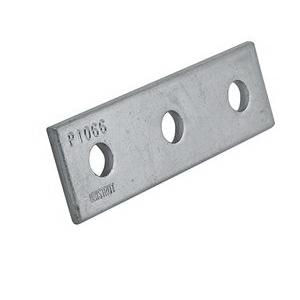 Power Strut PS-602-EG Electrogalvanized Steel 3-Hole Splice Plate