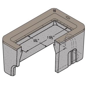 Oldcastle N16BOX Reinforced Concrete Utility Electrical Box 25-1/8-Inch x 15-5/8-Inch x 12-Inch