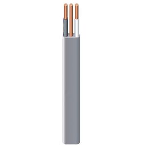 CAB-14/3C-W/14-GRD-UF-B-GY-PVC-600V Mini-Split Flat UF-B Cable With Grounding 14/3 Gray