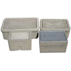 Eisel Enterprises E35NBD Concrete Electrical Series 3-1/2 N Bolt Down Cover Logo: ELECTRIC