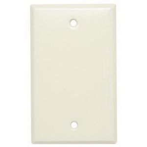 Mulberry 84151 Cold Rolled Steel Box Mount Standard Size 1-Gang Blank Wallplate Ivory