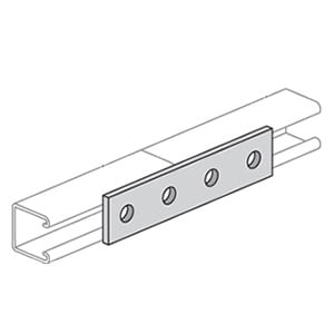 Power Strut PS-888-SS304 304 Stainless Steel 4-Hole Splice Plate