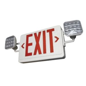 KB Lighting LEDCXTEU-RC 8-Light Remote Capacity Combination LED Emergency Light And Exit Sign 0.125-Watt 120/277-Volt AC