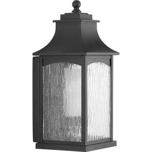 Progress Lighting P6635-31CD 1-Light Medium Wall Lantern 60-Watt 120-Volt Black Maison