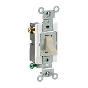 Leviton CS320-2I 120/277-Volt AC 20-Amp 3-Way Commercial/Specification Grade Toggle AC Quiet Switch Ivory