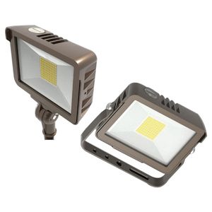 Keystone KT-FLED15-R1A-UNV-8CSB-VDIM General-Purpose Non-Cut Off Wide Distribution LED Compact Flood Light 15-Watt 120 - 277-Volt Bronze XFiT