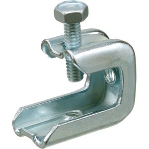 Arlington BC38 Steel Square Head Beam Clamp 3/8-16 Threaded Rod 0.93-Inch Jaw Opening Plated