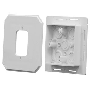 Arlington 8081F Plastic Wall/Vertical Mount All Siding Box Kit With Flange 6.5-Inch x 6.5-Inch