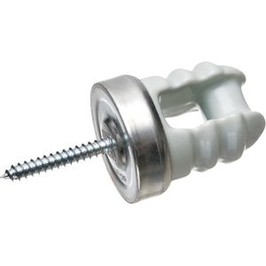 Arlington 612 Galvanized Steel Porcelain Wire Holder With Lag Screw