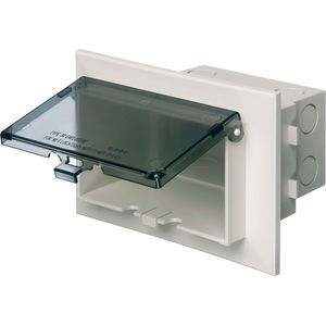 Arlington DBHB1C Textured UV Rated Plastic 1-Gang Recessed Non-Metallic Low Profile Box 7.186-Inch x 4.934-Inch x 5.16-Inch 22-Cubic-Inch In-Box