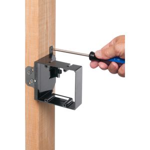 Arlington LVA2 Black Plastic 2-Gang Mounting Bracket
