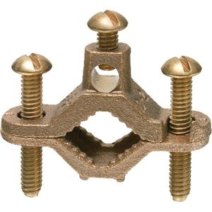 Arlington 720DB Solid Bronze Bare Wire Ground Clamp 1/2 - 1-Inch Pipe 10-2-AWG
