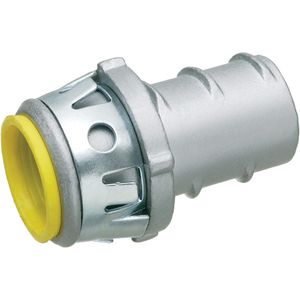 Arlington GF50AST Die Cast Zinc Insulated Throat Straight Connector 1/2-Inch Snap-Tite