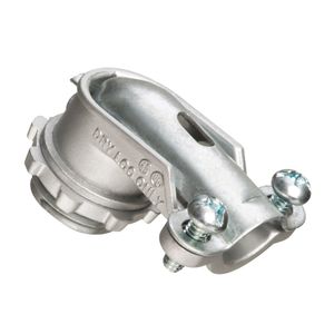 Arlington 8510 Die Cast Zinc Non-Insulated Throat 90-Degree Connector 4-Inch