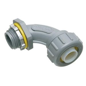 Arlington NMLT9050 UV Rated Plastic Non-Metallic 90-Degree Liquidtight Connector 1/2-Inch