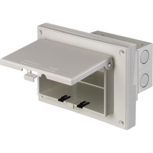 Arlington DBHR141C Textured UV Rated Plastic 1-Gang Recessed Non-Metallic Low Profile Box 7.186-Inch x 4.934-Inch x 5.16-Inch 22-Cubic-Inch In-Box