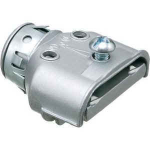 Arlington 846AST Die Cast Zinc Insulated Throat Straight Duplex Connector 3/8-Inch Snap-Tite