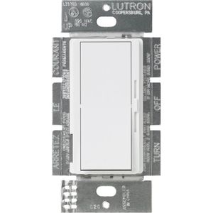 Lutron DVFSQ-F-WH 120-Volt AC at 60-Hz 1.5-Amp 1-Pole 3-Way Quiet 3-Speed Fan Control White Diva