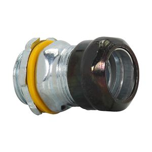 Crouse-Hinds 657RT Zinc Plated Steel Non-Insulated Raintight EMT Compression Straight Connector 3-Inch