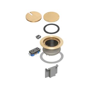 Arlington FLBC4580MB Brass Recessed Cover Kit 5-5/8-Inch x 5-5/8-Inch In-Box