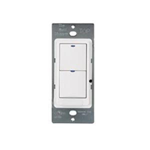 Wall-mounted smart light switch for residential lighting control and electrical automation systems.