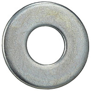 Flat steel washer for electrical hardware assembly and conduit support systems.