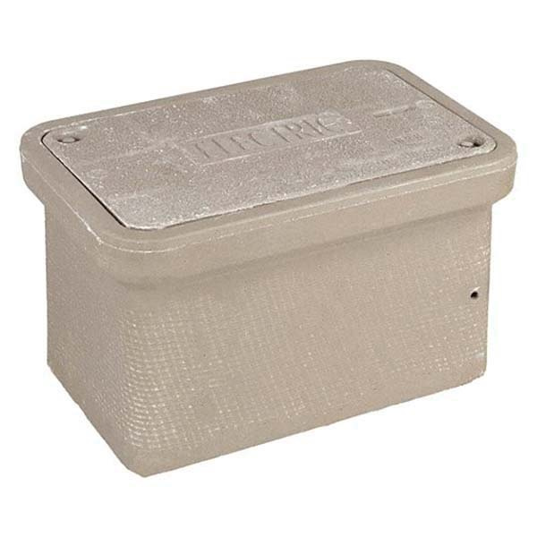 Underground fiberglass handhole enclosure for electrical utility access and power distribution systems.