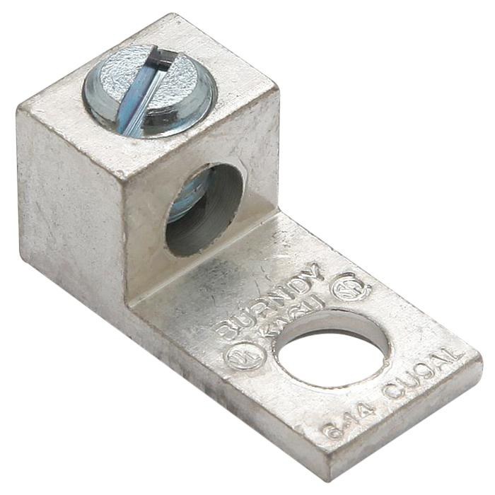 Aluminum mechanical lug connector for secure wire termination in panel and grounding applications.